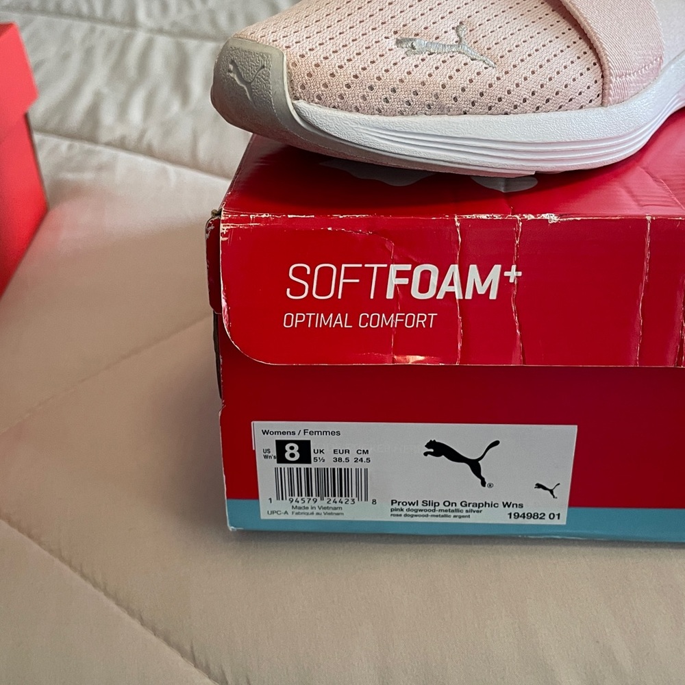 Puma Women's Blush Pink Slip-On Sneakers - Picture 2 of 4